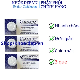 Combo 3 Que thử thai QUICKSTICK - Nhập khẩu từ USA, test thai sớm nhanh Quick Stick