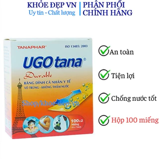 Hộp Băng dính cá nhân y tế UGOTANA 19mmx72mm, tiệt trùng hoàn toàn - Hộp 102 miếng