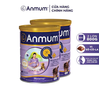 Combo 2 Sữa Bột Anmum Materna Hương Sôcôla (800g/lon)