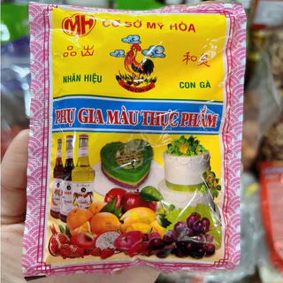 COMBO 4 GÓI BỘT MÀU THỰC PHẨM NHÃN HIỆU CON GÀ CƠ SỞ MỸ HÒA - gói 50gr màu cam