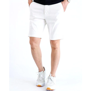 Quần Short Kaki - Doki cao cấp màu trắng, quần sooc nam chất co giãn thoải mái, quần short nam cotton thoáng mát