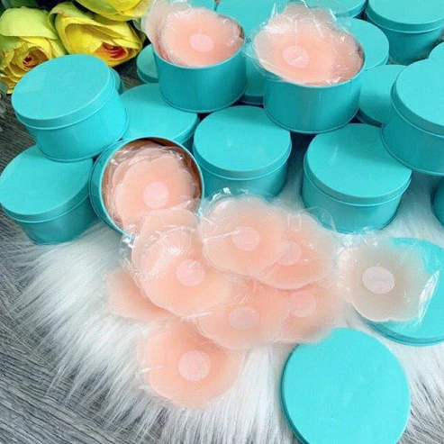 Hộp 10 Miếng dán silicon , 60 Miếng Dán Ngực,Dán ti Giấy
