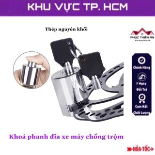 Khoá phanh đĩa xe máy chống trộm, chất liệu thép nguyên khối siêu bền