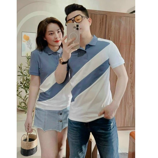Áo thun POLO nam ngắn tay cổ bẻ in chéo MÃ PL36