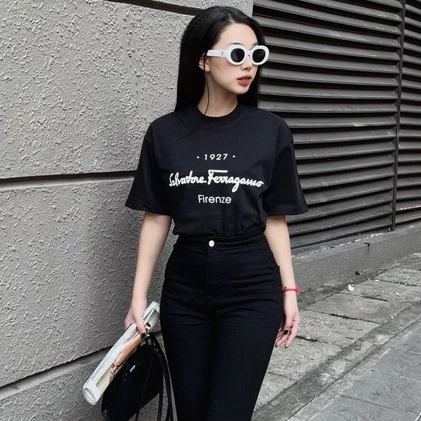 Áo Phông Chữ In 1927 CAROLL Nữ 💥 FREESHIP 💥 - Thun Hè chất Cotton Khô Cộc Tay Cổ Tròn Phong Cách Hiện Đại HOT