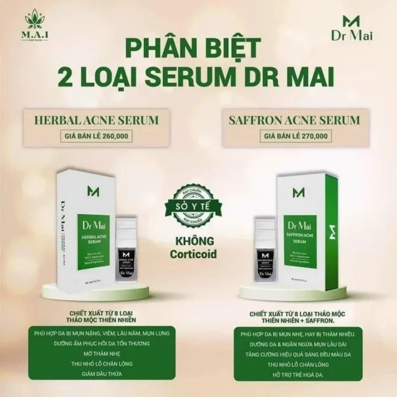 (Chính Hãng) Dr Mai Serum Mụn Thảo Mộc Dr Thảo Dược, Ngăn Ngừa Mụn, Sạch Mụn