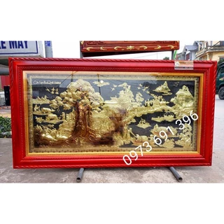 Tranh Đồng nguyên tấm kích thước 170x90cm Đồng Quê, Thuận Buồm Xuôi Gió, Mã Đáo Thành Công