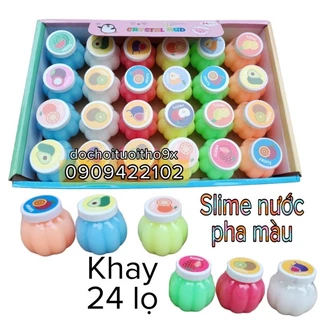 Slime lỏng nước khay 24 lọ ( hàng đẹp)