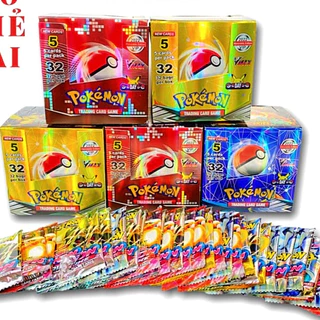 Hộp thẻ bài pokemon gồm 160 thẻ Pokemon VIP đồ chơi trẻ em tổng kho