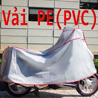 Bạt phủ trùm xe máy, vải PE(PVC) khối lượng 0,3-0,35kg