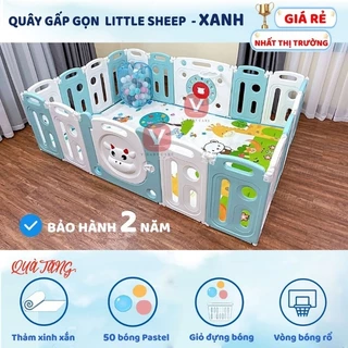 (Hỏa tốc HCM) Quây Cũi Nhựa Gấp Gọn V-Baby 2022 (Tặng 50 Bóng + 1 Thảm Vừa Quây + Giỏ Đựng