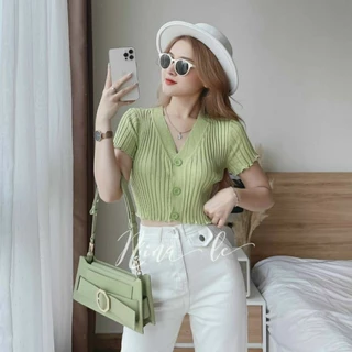 ÁO CROPTOP TAY NGẮN MÀU SẮC 3NUT