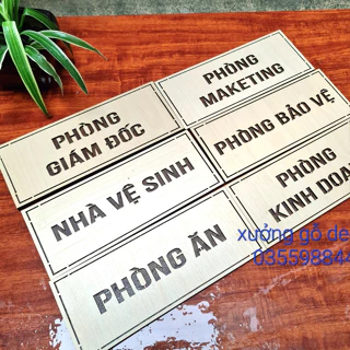 Bảng phòng, bảng số tầng tên văn phòng công ty bằng gỗ cắt laser làm nội dung theo yêu cầu.