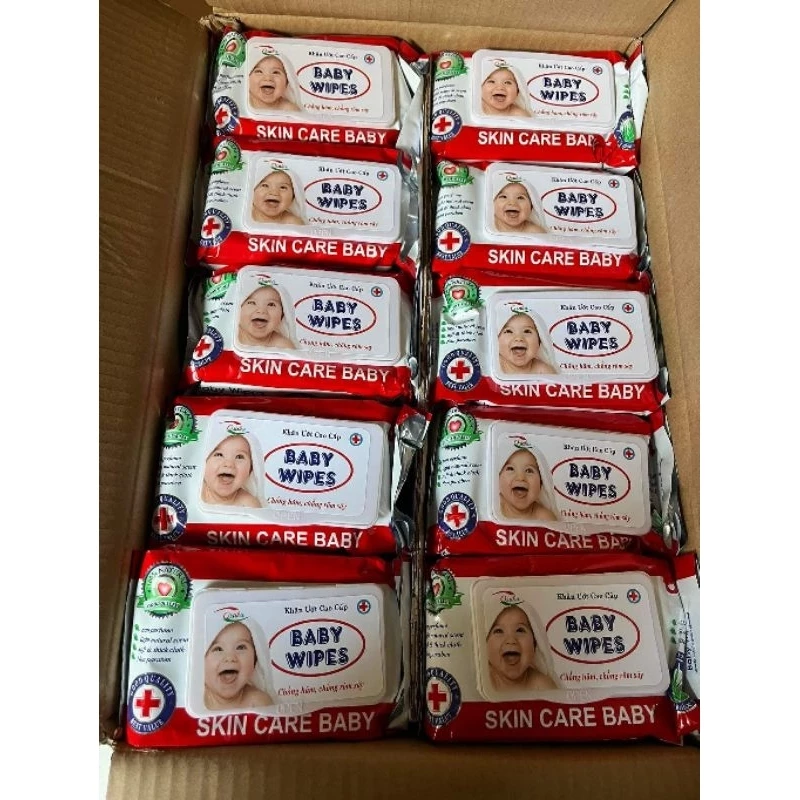 ( Hỏa Tốc) COMBO 10 Gói Khăn ướt BABY WIPES 80g