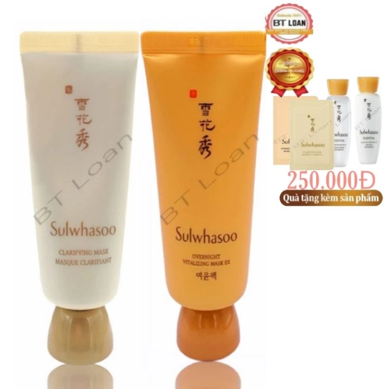 cặp mặt nạ lột thảo dược và nạ ngủ sulwhasoo 65ml