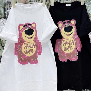 Áo phông unisex in hình gấu 5D, chất cotton thô dày dặn co giãn, thời trang unisex