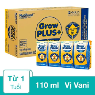 Thùng Sữa Nutifood GrowPlus + Vàng 110ml