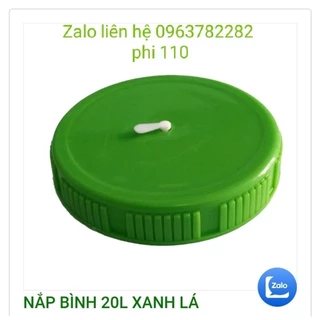 10 nắp phi 110 bình 20 lít xanh lá