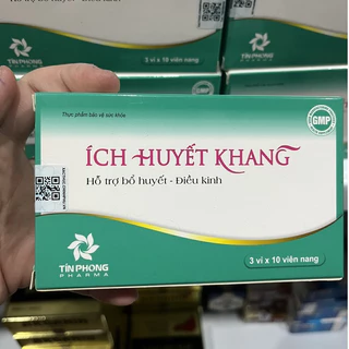 Viên Uống Giảm Rối Loạn Kinh Nguyệt Không Đều, Đau Bụng Ích Huyết Khang, Bổ Huyết Điều Kinh An Toàn Hộp 30 Viên