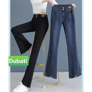 QUẦN JEAN NỮ CHẤT BÒ XANH ỐNG LOE 2 CÚC SANG CHẢNH LƯNG CAO NÂNG MÔNG XỊN SÒ D-0293 -DUBATI FASHION