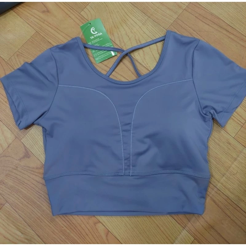 áo tập gym yoga croptop nữ đan dây siêu đep ( có mút)
