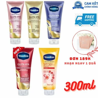 Sữa dưỡng thể Vaseline Healthy Bright Gluta HYA Serum Burst Lotion 10X  50xThái Lan 320ml