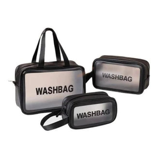 [WashBag] SET 3 Túi đựng mỹ phẩm du lịch WashBag trong suốt tiện ích