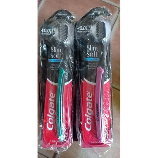 Bàn chải đánh răng than hoạt tính Colgate Slim Soft Charcoal siêu mềm