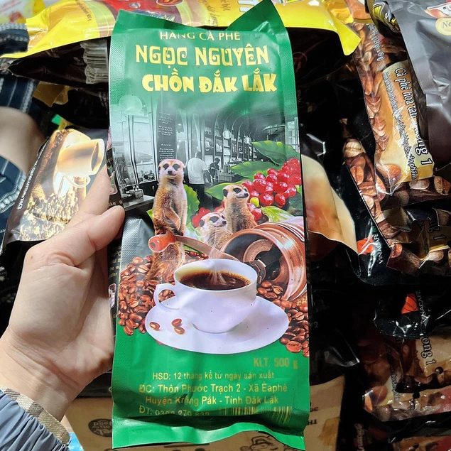 COMBO 4 GÓI CÀ PHÊ CHỒN ĐĂK LĂK HIỆU NGỌC NGUYÊN - loại ngon ( gói 500gr )