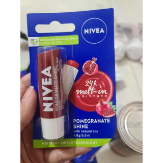 [Bill Úc] Son dưỡng Nivea Lip Shine Lip Balm 4.8g. Lựu