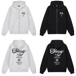 Áo Khoác Stussy World Tour Có Khóa Kéo Zip 100% CÓ SẴN