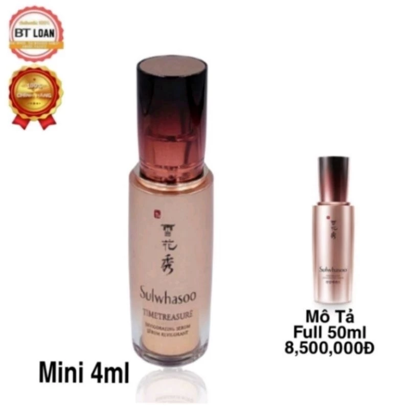 [ mới ] Tinh chất chống lão hoá trẻ hóa làn da thông đỏ Sulwhasoo Timetreasure Invirovating Serum 4ml