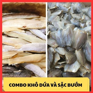 COMBO 500GR KH Ô SẶC ĐỒNG THIÊN NHIÊN VÀ 500GR KHÔ DỨA NUÔI PHI LÊ (HÀNG 2 NẮNG)