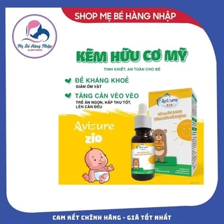 Siro Avisure ZIO hỗ trợ KẼM cho bé từ 6 tháng tuổi hỗ trợ cải thiện biếng ăn, đề kháng khỏe