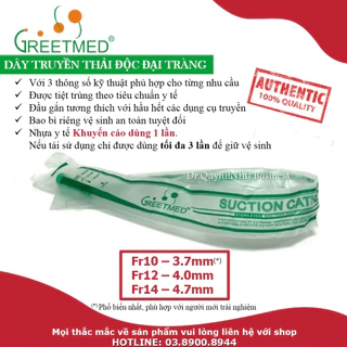 Dây truyền thải độc đại tràng cà phê enema chính hãng GREETMED® (Fr10 nhỏ êm) - Gerson, coffee enema