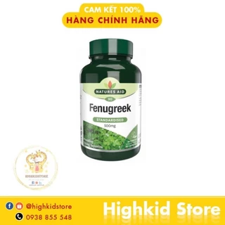 Viên lợi sữa Cỏ Cari Fenugreek 500mg Anh 90 viên