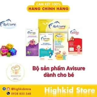 [Cty pp chính hãng] Bộ sản phẩm Avisure dành cho bé D3 Mk7 Drops Dha Smart kid Safoli Drops Avisure muno Calkid