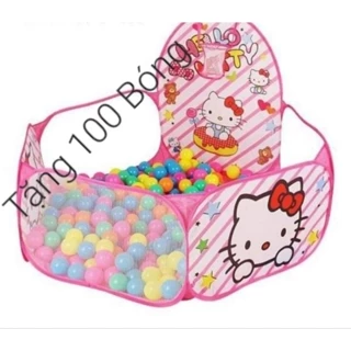 Lều Bóng Kitty Tặng 100 Bóng Cho Bé