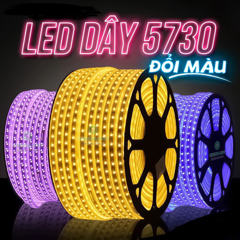 Dây led đổi 3 màu trang trí nội thất Trắng/Vàng/Trung tính - Vàng/Xanh dương/Tím