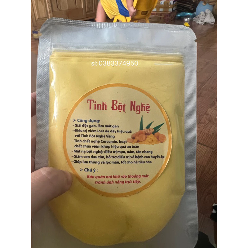 Tinh bột nghệ gói 100gam