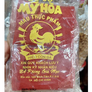 BỘT MÀU THỰC PHẨM NHÃN HIỆU CON GÀ CƠ SỞ MỸ HÒA - gói 50gr màu đỏ