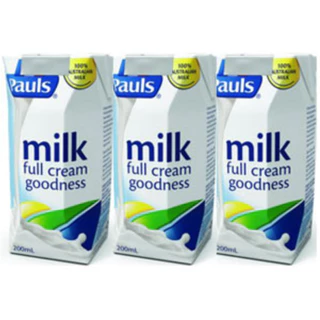 Sữa tươi nguyên kem Pauls nhập khẩu Úc hộp 200ml, thùng 24 hộp