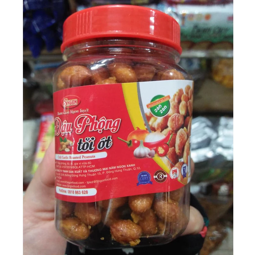 ĐẬU PHỘNG RANG TỎI ỚT SIÊU NGON - hũ 130gr