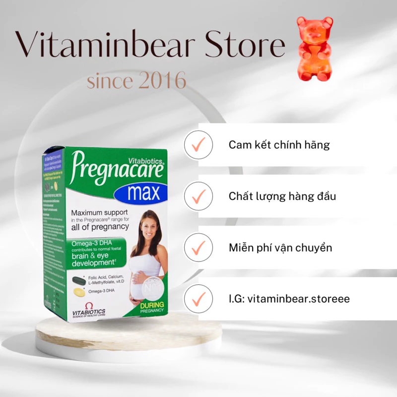 Vitamin Bầu Pregnacare Max Mẫu Mới 84V