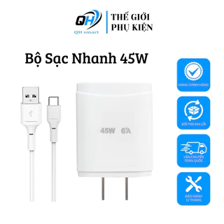 Bộ Sạc Nhanh 45W cho Android, USB to Type C, Ổn Định, An Toàn - QH SMART