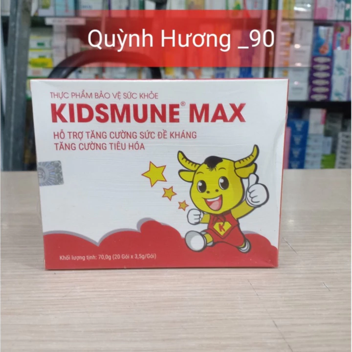 Cốm bổ KIDSMUNE MAX hộp 20 gói hỗ trợ tăng cường sức khỏe,tiêu hóa ở trẻ nhỏ