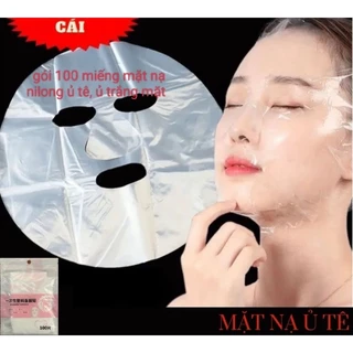 100 miếng mặt nạ nilon ủ tê, ủ trắng mặt dùng trong spa