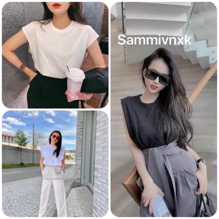 Áo phông cổ tròn tay hến nữ Sammivnxk⭐️Free ship