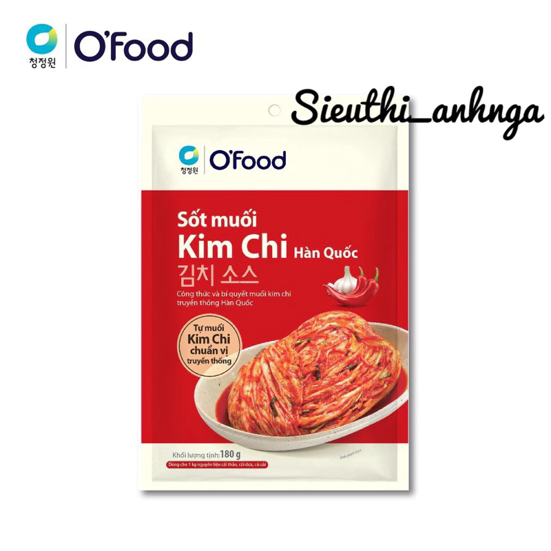 Sốt muối kim chi O'food gói 180g, chuẩn vị Hàn Quốc..