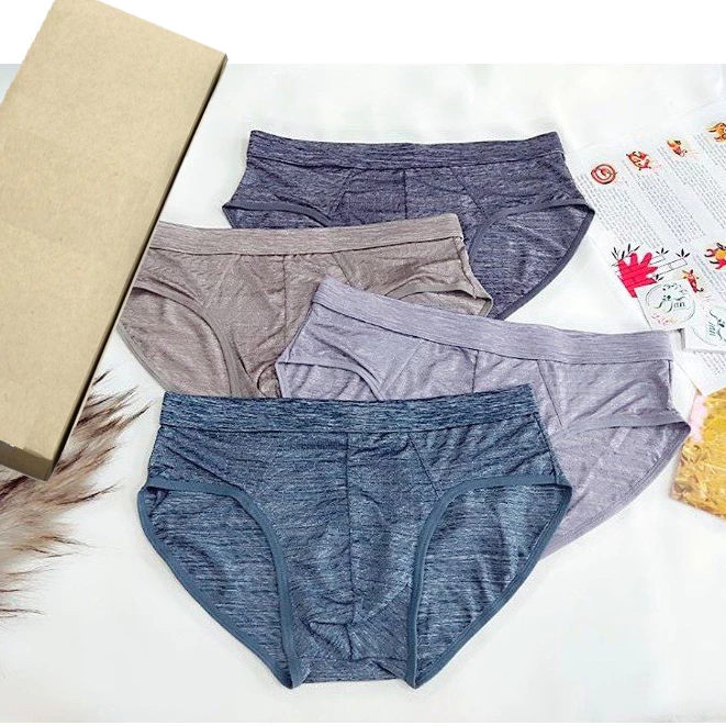 Hộp 4 Quần Lót Nam Tam Giác Muối tiêu Cao Cấp QN5038, Quần Sịp Nam 3D Co Giãn 4 Chiều có 4 màu Sang trọng